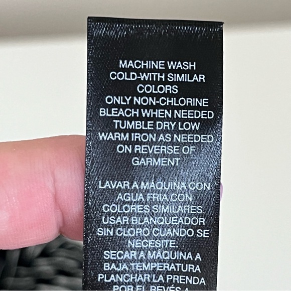 Chicos Travelers Dress Womens 1 Small Graphic Rosemary Wrap Long sleeve Black - Picture 6 of 11